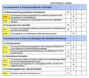 Ergebnisse der Qualitätsanalyse